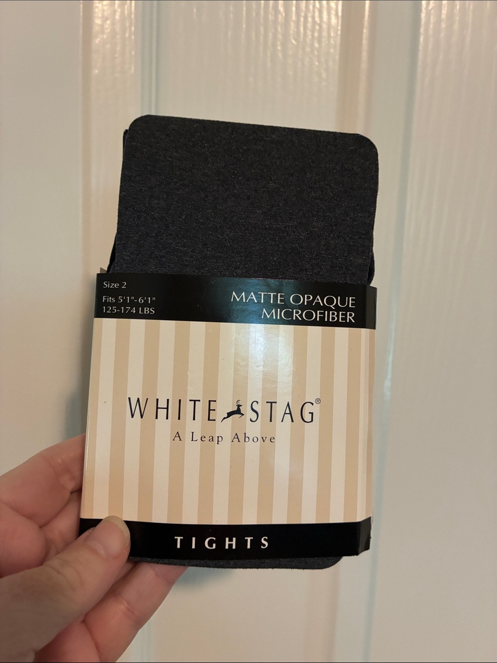 White Stag Matte Opaque Microfiber Tights - Dark Gray